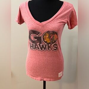 Chicago Blackhawks Retro Brand Womes Tshirt Small